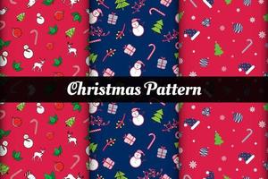 Christmas patterns seamless backgrounds collection vector
