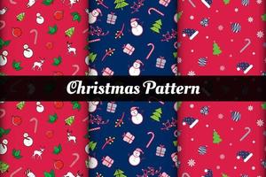 Christmas patterns seamless backgrounds collection vector