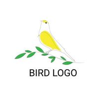 Hand drawn bird line art illustration vector