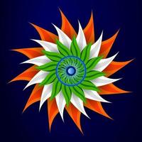 Indian flag floral background for independence day vector