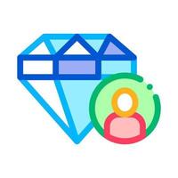 Diamond Human Talent Icon Vector Illustration