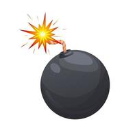 ilustración de vector de dibujos animados de dinamita de bomba