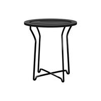 empty folding table cartoon vector illustration