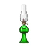 glass kerosene lamp cartoon vector illustration