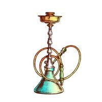 Smoking Hookah Lounge Cafe Tool Vintage Vector