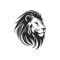 logotipo vectorial monocromático que representa a un león. vector