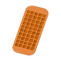 frozen ice cube tray color icon vector illustration