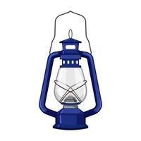 vintage kerosene lamp cartoon vector illustration