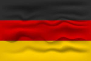 Waving flag of the country Germany. Vector illustration.