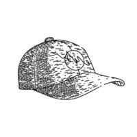gorra de béisbol boceto dibujado a mano vector