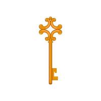 house key vintage cartoon vector illustration