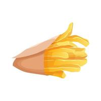 french fries fast food cartoon vector illustration