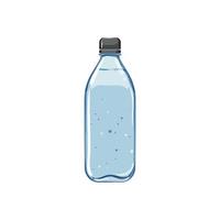 ilustración de vector de dibujos animados de botella de agua mineral azul