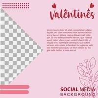 plantillas cuadradas de vacaciones del día de san valentín. ilustración de vector de publicación de redes sociales para tarjetas de felicitación, aplicaciones móviles, diseño de banner y anuncios web