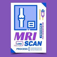 Mri Scan Medical Process Advertising Banner Vector