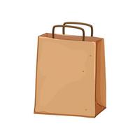 retail paper bag cartoon vector illustration