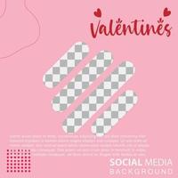 plantillas cuadradas de vacaciones del día de san valentín. ilustración de vector de publicación de redes sociales para tarjetas de felicitación, aplicaciones móviles, diseño de banner y anuncios web