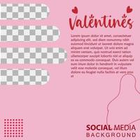 Valentine's Day holidays square templates.Social media post Vector illustration for greeting card, mobile apps, banner design and web ads