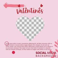 Valentine's Day holidays square templates.Social media post Vector illustration for greeting card, mobile apps, banner design and web ads