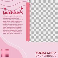 plantillas cuadradas de vacaciones del día de san valentín. ilustración de vector de publicación de redes sociales para tarjetas de felicitación, aplicaciones móviles, diseño de banner y anuncios web