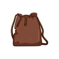 casual leather bag women cartoon vector illustration