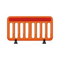 stop road barrier cartoon vector illustration