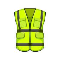 jacket safe vest cartoon vector illustration