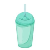 water sippy cup cartoon vector illustration
