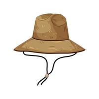 ilustración de vector de dibujos animados de sombrero de paja de vacaciones