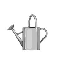 metal watering can cartoon vector illustration