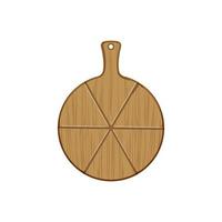 food wooden pizza board cartoon vector illustration