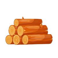 firewood pile cartoon vector illustration