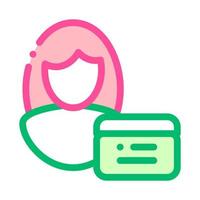 Cosmetic Manager Consultant Vector Thin Line Icon