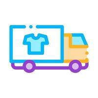 Laundry Service Delivery Vector Thin Line Icon