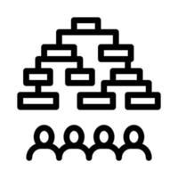 multi-pass algorithm icon vector outline illustration