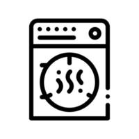 Laundry Service Dry Machine Vector Thin Line Icon