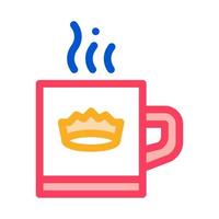 Crown Drink Cup Icon Vector Outline Illustration