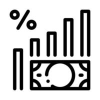 ilustración de contorno de vector de icono de infografía de dinero