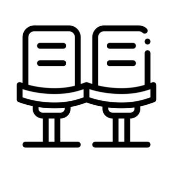 jugador sillas icono vector contorno ilustración