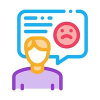 Sad Man Frame Icon Vector Outline Illustration