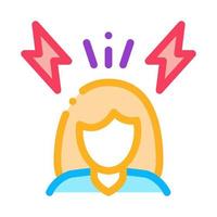 Stressed Woman Icon Vector Outline Illustration