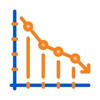 Falling Chart Icon Vector Outline Illustration