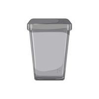 basket trash bin garbage cartoon vector illustration