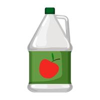 natural vinegar bottle cartoon vector illustration