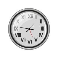 round wall clock cartoon vector illustration