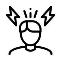 Stressed Man Icon Vector Outline Illustration