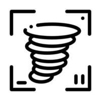 Video Tornado Icon Vector Outline Illustration