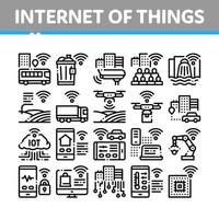 Internet Of Things Collection Icons Set Vector