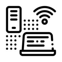 Wi-Fi Network Spreads Icon Vector Outline Illustration