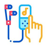 Music Player Icon Vector Outline Illustration